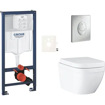 Klozet Grohe Závěsný wc set do lehkých stěn / předstěnová montáž Euro Ceramic SIKOGRSEUSAP00