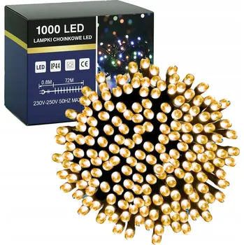 Vánoční dekorace Vánoční Osvětlení Na Stromeček LED BÍLÁ TEPLÁ 1000 BÍLÁ TEPLÁ