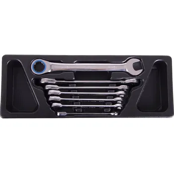 Klíč Ráčnové očkoploché ve výplni do dílenského vozíku, 7 dílů - LIACK384018