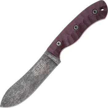 kapesní nůž ESEE Knives ESEE JAMES GIBSON 5 NESSMUK, rukojeti z burgundské tvarované lněné micarty