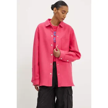 Dámská casual bunda Vlněná košilová bunda Moschino Jeans 0606.8220 růžová 43X, vel. 36