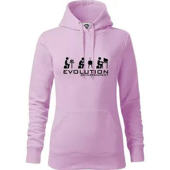 Dámská mikina Evoluce zábavy - Mikina dámská Cape s kapucí - XL ( Orchid )