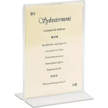 Jmenovka na stůl Kontakt stojan, výška: 152 mm, šířka: 102 mm, DIN A6