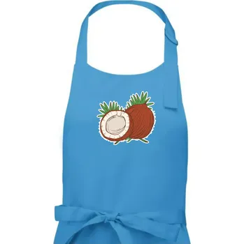 Kuchyňská zástěra Kokos - Dámská zástěra na vaření - Univerzální velikost ( Světlý tyrkys )