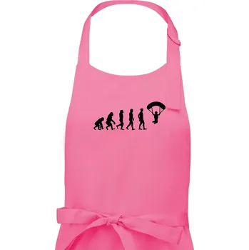Kuchyňská zástěra Evoluce paragliding - Pánská zástěra na vaření - Univerzální velikost ( Růžová )