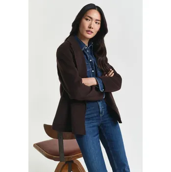 Dámské sako SAKO GANT HANDSTITCHED CLUB BLAZER DEEP BROWN