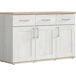 Komoda Romance - Black Red White - BRW Modřín Sibiu Světlý / Dub San Remo Světlý 139.5x88.5 cm