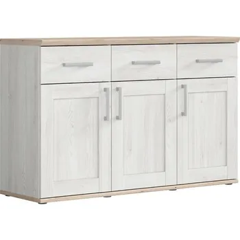 Komoda Black Red White - BRW Romance Modřín Sibiu Světlý / Dub San Remo Světlý