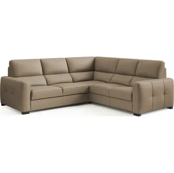 Sedací souprava Rohová sedací souprava pravá pro každodenní spaní s mechanismem rozkládání typu delfín a dvojitým elektricky výsuvným sedákem Leonardo - Bydgoskie Meble m 603 grey, Wenge 255x98 cm