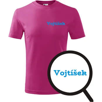 Purpurové dětské tričko Vojtíšek - dětské tričko se jménem - barva purpurová - velikost 10let