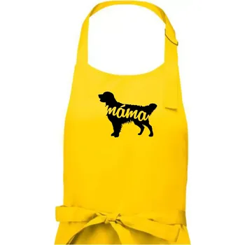 Kuchyňská zástěra Zlatý retrívr máma obrys - Dámská zástěra na vaření - Univerzální velikost ( Žlutá )