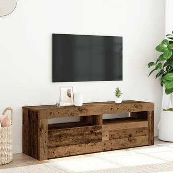Televizní stolek vidaXL TV skříňka s LED osvětlením 120x35x40 cm [804360] Barva: Staré dřevo