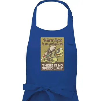 Kuchyňská zástěra Želva na cestách - Dámská zástěra na vaření - Univerzální velikost ( Královská modrá )