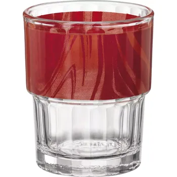 Sklenice Sklenice stohovatelná Bormioli Rocco Lyon 200 ml, červená