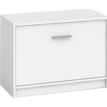 Botník Nízký botník do předsíně Nepo Plus - Black Red White - BRW Bílá 70x51 cm