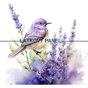 Látkový panel - Levandule - LE-72 Velikost: 25x25cm, Materiál: Úplet