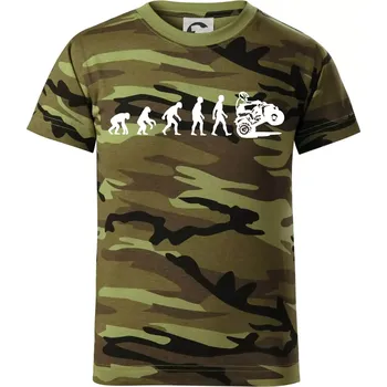 Chlapecké oblečení Evoluce quad čtyřkolka - Dětské maskáčové triko - 122 cm/6 let ( Zelený maskáč )