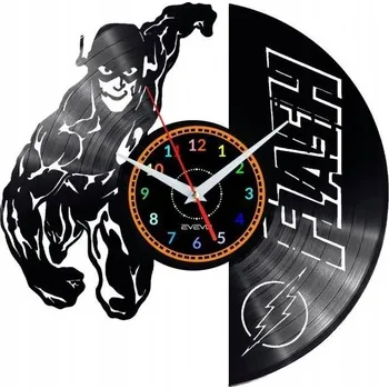 Hodiny FLASH HODINY NÁSTĚNNÉ DEKORATIVNÍ MODERNÍ VINYLOVÁ DESKA VINYL JAKO DÁREK