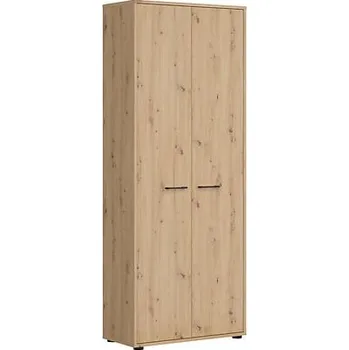 regál 2-dvířkový regál do kanceláře nebo pracovny Space Office - Black Red White - BRW Dub Artisan 80x202,5 cm