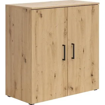 regál Dvoudveřová skříň MultiDo 80 cm - Black Red White - BRW Dub Artisan 80x83 cm