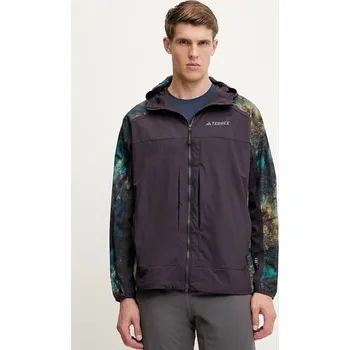 Pánská větrovka Outdoorová bunda adidas TERREX x National Geographic JD5839 fialová 49X, vel. L