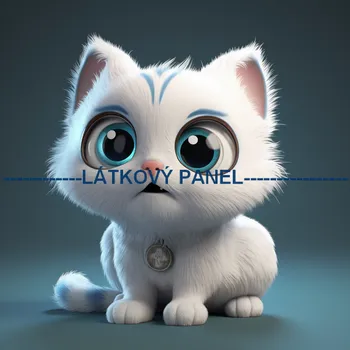 Látkový panel - Kočka - KČ-80 Velikost: 30x30cm, Materiál: Bavlna