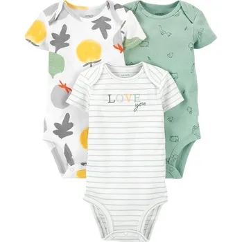 Kojenecký body CARTERS CARTER'S Body krátký rukáv Veggies neutrál LBB 3 ks NB, vel. 56