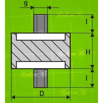 Silentblok nápravy Silentblok A - D25 - H20 - M8/25mm