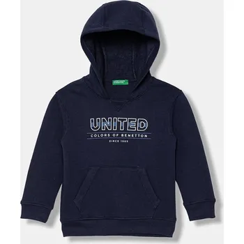 Chlapecká mikina Dětská bavlněná mikina United Colors of Benetton 3J68G2014.P.seasonal námořnická modř 59X, vel. 104