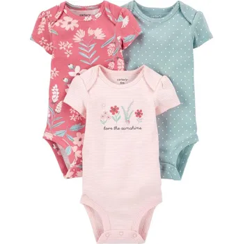 Kojenecký body CARTERS CARTER'S Body krátký rukáv Pinkblue dívka LBB 3ks PRE
