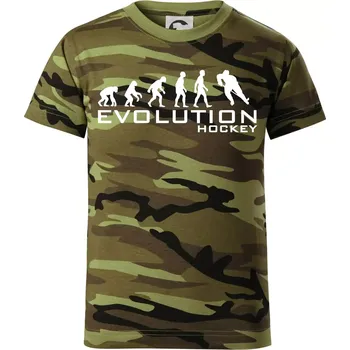 Chlapecké oblečení Evoluce Hockey - hráč - Dětské maskáčové triko - 122 cm/6 let ( Zelený maskáč )