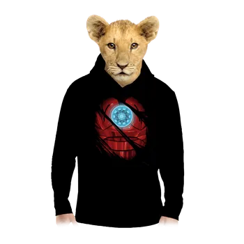 Chlapecká mikina Bastard Ironman dětská mikina klokanka Black