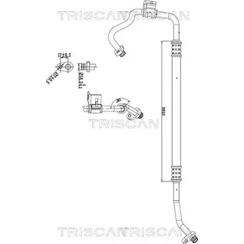 Vedení klimatizace Vysokotlaké / nízkotlaké vedení, klimatizace Triscan A/S 9010 28033