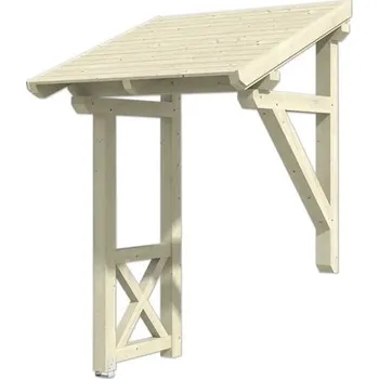 Stříška nad vchodové dveře Vchodová stříška Skanholz Potsdam 3, 176x156 cm přírodní