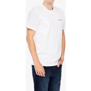 Pánské tričko Tričko s potiskem Columbia Explorers Canyon Back S/S Tee - white/torn moonscape