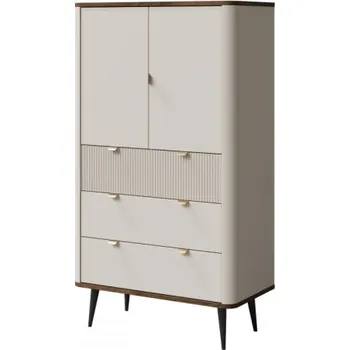 Ložnice Regál Rotevio 2D3S RT06, Barva: kašmír / kašmír + ořech MIRJAN 5903211425615