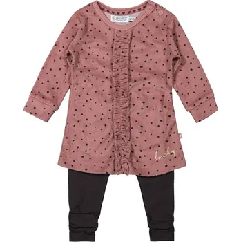 Kojenecká souprava DIRKJE Set 2.d šaty + legíny Nepravidelné tečky dívka 56