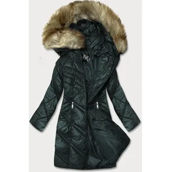 Tmavě zelená prošívaná dámská bunda (H-97-2) odstíny zelené XL (42)