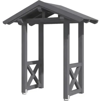 Stříška nad vchodové dveře Vchodová stříška Skanholz Siegen 4, 247x116 cm šedá