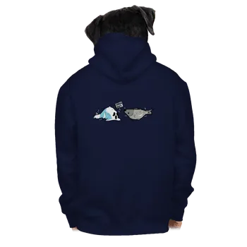 Pánská mikina Bastard Leklá ryba pánská mikina na zip Navy