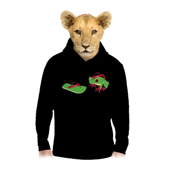 Chlapecká mikina Bastard Žabka dětská mikina klokanka Black