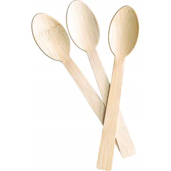 Příbor Lžíce na jedno použití EkoParty bambusové 17 cm 25 ks