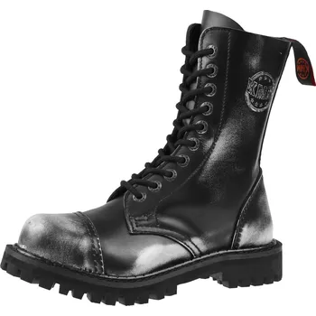 Pánská zimní obuv boty kožené unisex - - KMM - White/Black-100 - 45