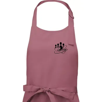 Kuchyňská zástěra Bowling kuželky - Dámská zástěra na vaření - Univerzální velikost ( Starorůžová )