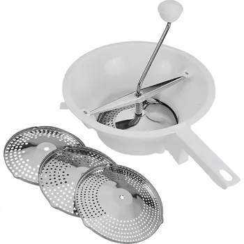 Zavařovací pomůcka Cedící stroj se třemi nástavci nerez/plast