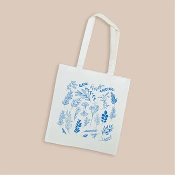Nákupní taška Taška s potiskem LÍSTKŮ Barva tašky: Béžová, Barva potisku: Barevná