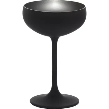 Sklenice Sklenice na sekt Stölzle Elements 230 ml, černá/stříbrná