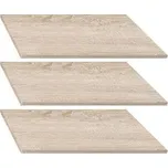 Police do 76x51skříně SZF3D2S Nepo Plus (3ks.) - Black Red White - BRW Dub Sonoma 75.9x cm