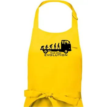 Kuchyňská zástěra Truck driver evolution - Dámská zástěra na vaření - Univerzální velikost ( Žlutá )