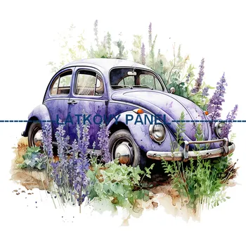 Látkový panel - Levandule - LE-71 Velikost: 20x20cm, Materiál: Bavlna